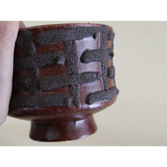 Mid-Century Brutalism: Vintage Strehla Keramik 'Fat Lava' Planter - Picture 6 of 8